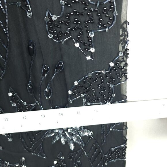 Robert Anthony Sequined Beaded Lined 100% Silk Dress Petite 12 - Picture 5 of 8